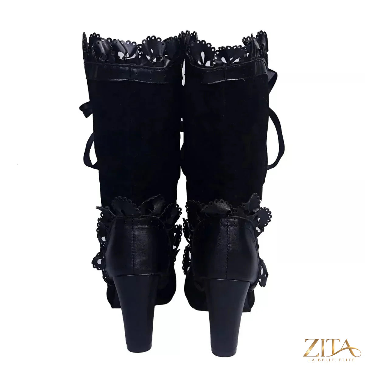 Zita La Belle Elite lace-up block heel boots with sleek design and sturdy heels, perfect for stylish everyday wear.