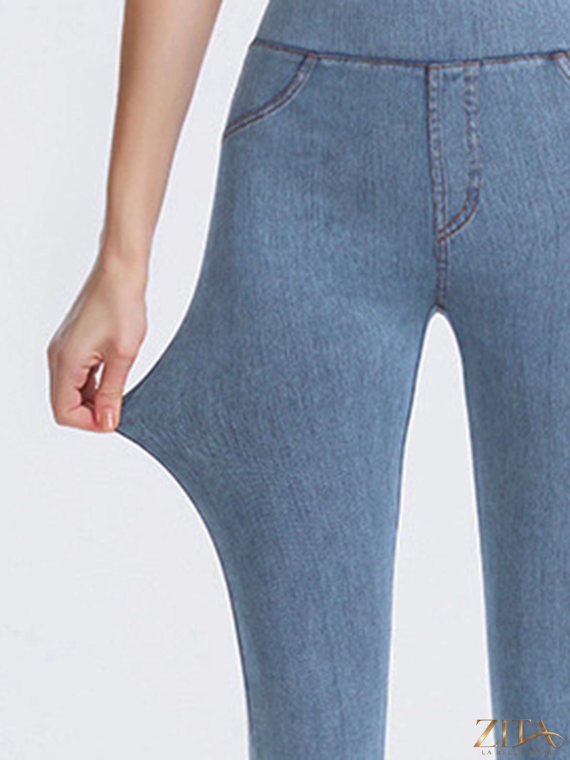 Trendsi wide waistband sports leggings shown in black, featuring a high-rise design and snug fit for active wear.