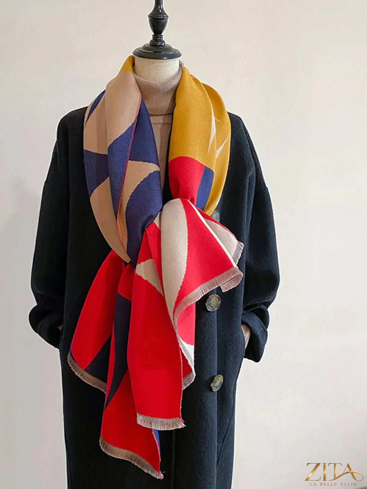 Contrast Raw Hem Scarf by Trendsi featuring a soft, lightweight fabric with frayed edges for a casual, stylish look.
