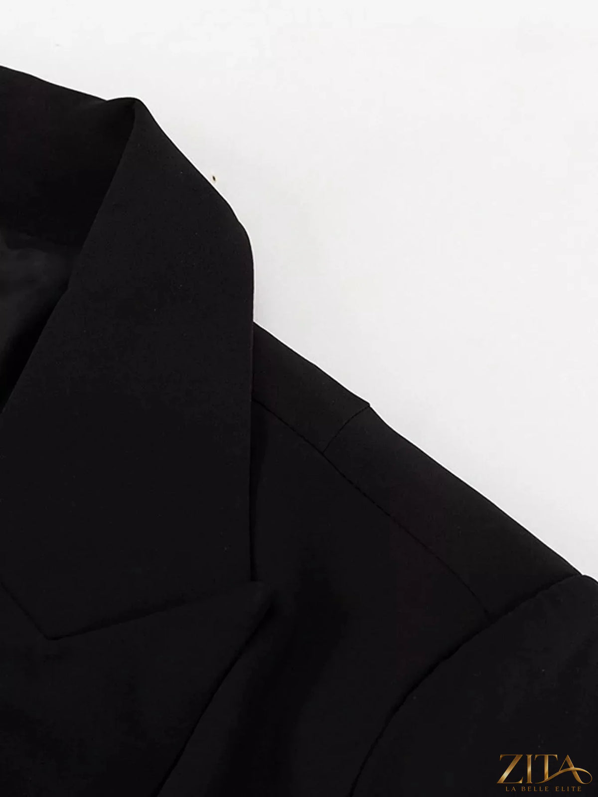 Zita La Belle Elite button-down blazer dress with cut-out waist, tailored fit, and classic lapel collar, stylish and modern for sophisticated looks.