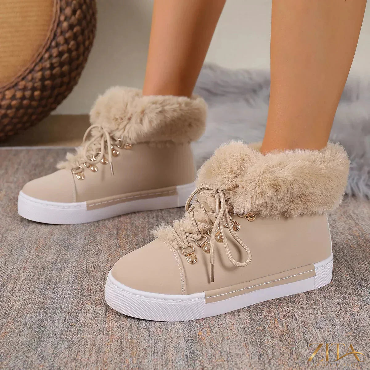 Zita La Belle Elite round toe platform boots with chunky sole and stylish design, perfect for fashion-forward footwear.