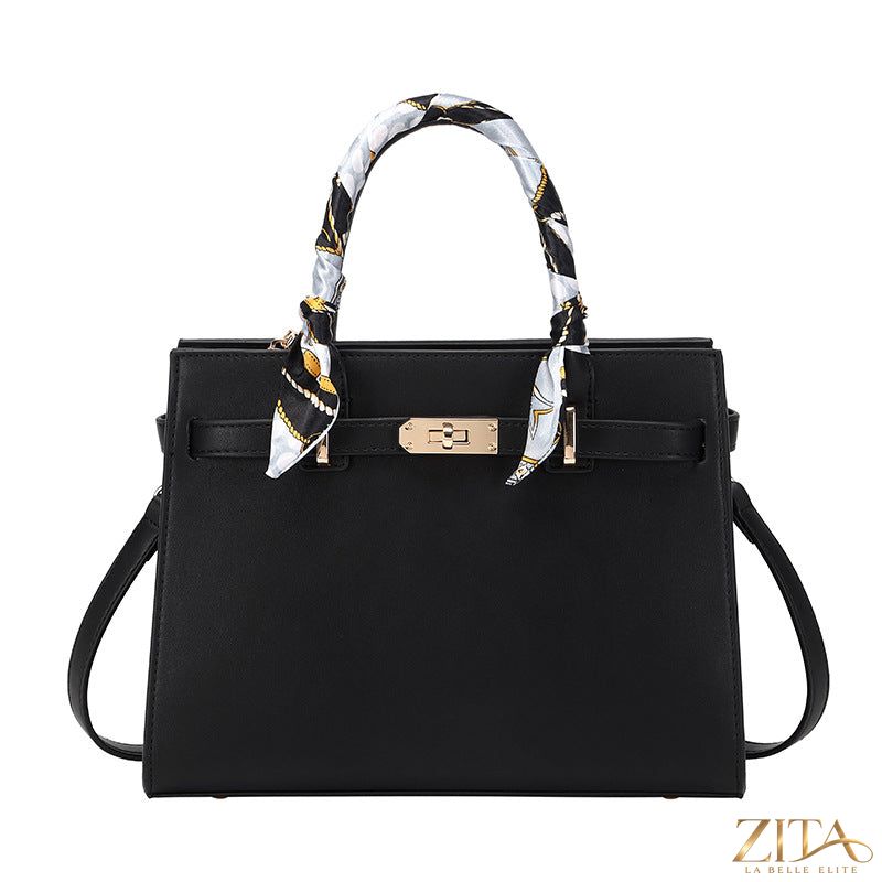 Zita La Belle Elite top handle leather handbag with sturdy handles and sleek design, perfect for stylish everyday use.