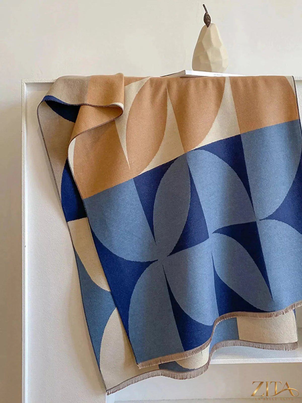 Contrast raw hem scarf by Trendsi featuring soft fabric and stylish raw edge details, perfect for adding a trendy touch to outfits.