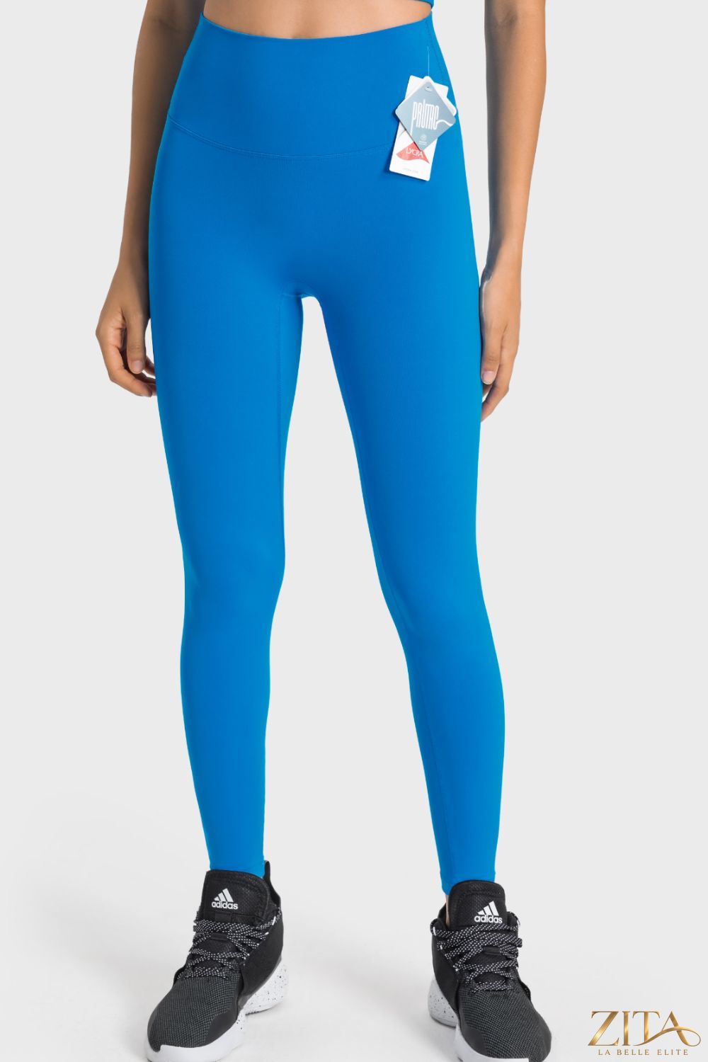 Millennia high-rise wide waistband yoga leggings in black, featuring a comfortable fit and sleek design for active wear.