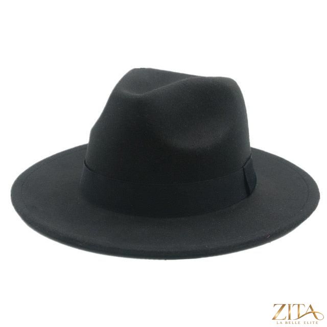 Elegant women's wide brim fedora hat by Zita La Belle Elite with a decorative belt, perfect for stylish occasions and sun protection.