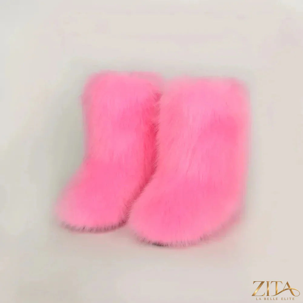 Zita La Belle Elite thermal fuzzy platform boots featuring plush lining and chunky soles for cozy winter style.