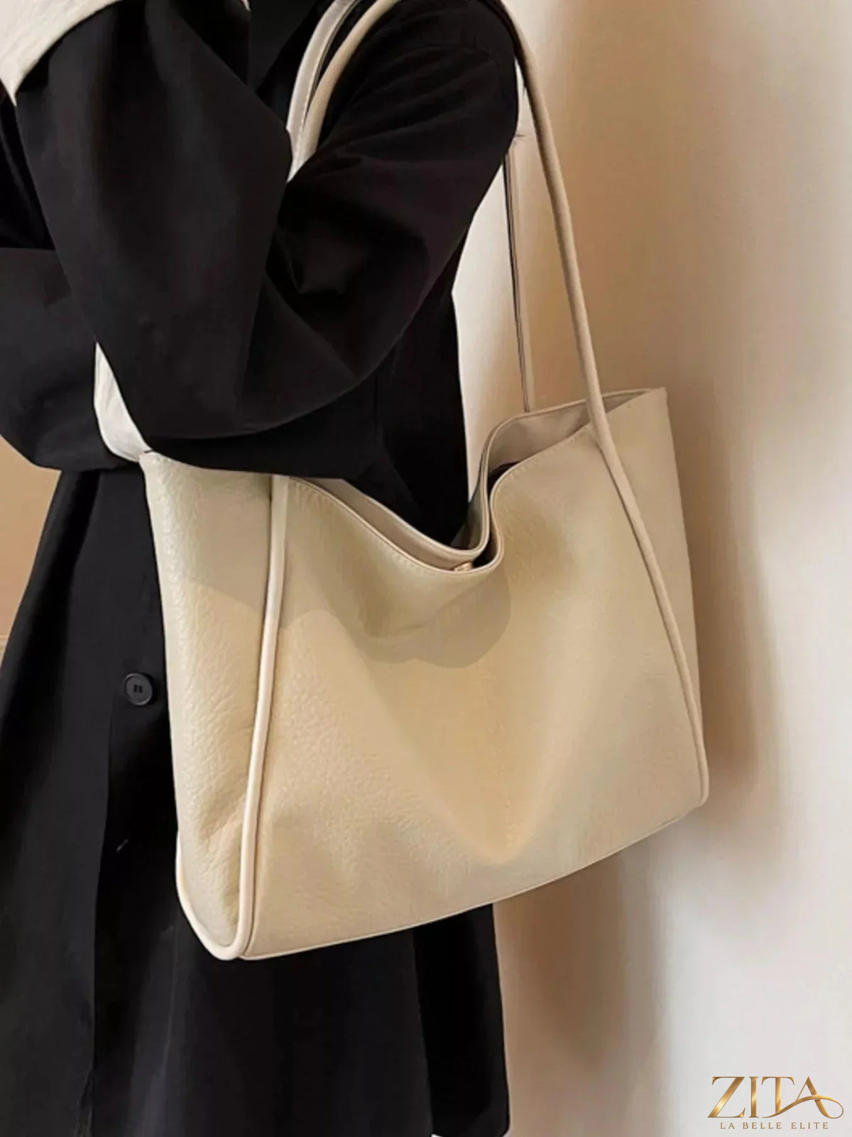 Zita La Belle Elite PU leather tote bag with sturdy handles and sleek design, perfect for everyday use and stylish outings.