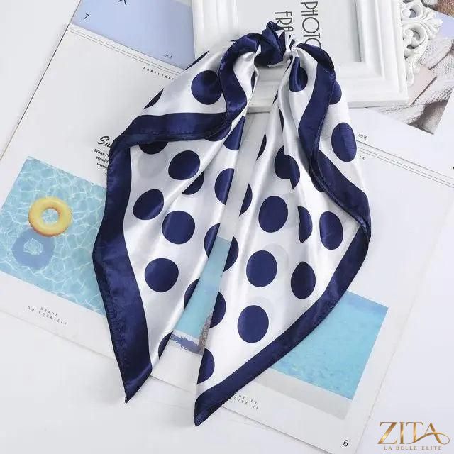 Zita La Belle Elite square satin silk scarf, 24x24 inches, versatile accessory for hair, headband, or stylish wrap.