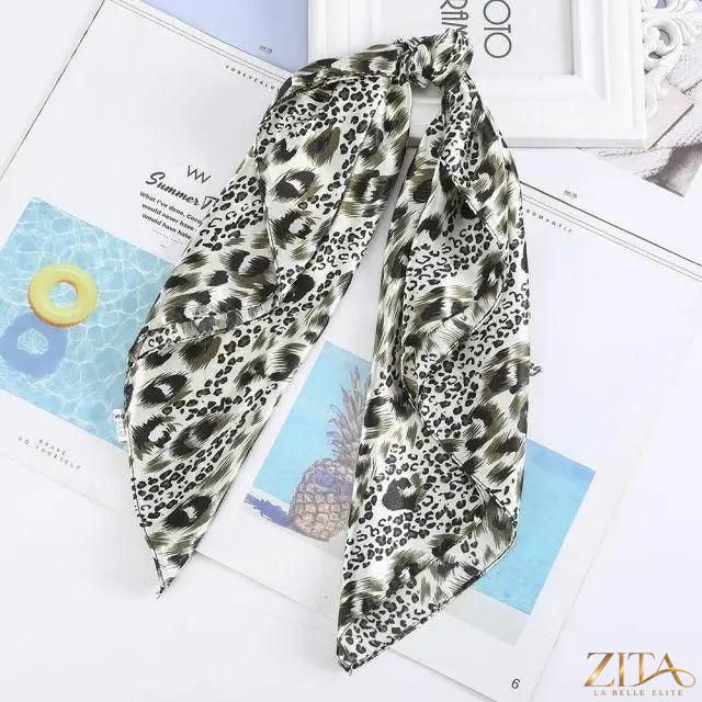 Square satin silk scarf by Zita La Belle Elite, 24x24 inches, versatile accessory for headbands, hairbands, or fashion styling.