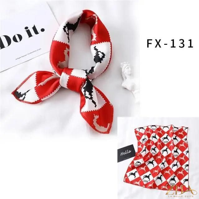 Printed square silk neck scarf by Zita La Belle Elite, featuring vibrant floral patterns, perfect for stylish women’s accessories.